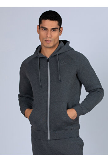 Kappa Gray Men's Zip Jacket 361J1Ww Logo Jackus Slim 2 Tk