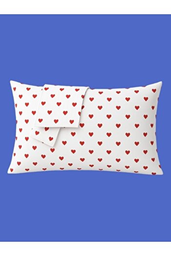 MamCrazy Amour 100% Cotton Pillowcase – Heart Pattern Set of 2