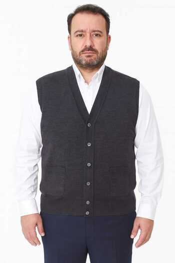 Özay Daddy Wool Vest with Pocket, Straight,Normal and Large Size Licra Original Top Quality Product