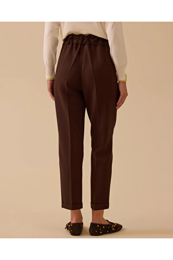 SEÇİL Classic Cut High Waist Ankle Length Trousers