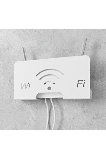 VENON ASILABİLİR BEYAZ METAL WİFİ Modem Saklama Kutusu Pc Bilgisayar Kablo Gizleyici Dekoratif Kutu