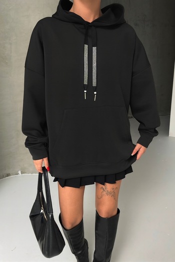 moda paketi Scuba Fabric Comfortable and Stylish Hooded Sweatshirt