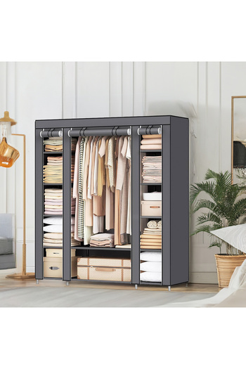 AsolBD Portable Wardrobe for clothing Storage Organizer Non-Woven Fabric Clothes Closet Easy to Assemble