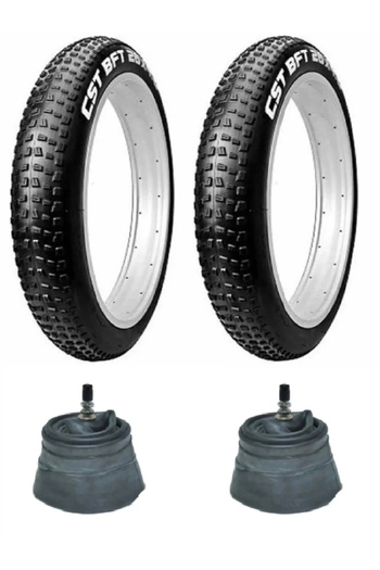 CST 20 Jant 20x4.0 (100-406) Fat Bike Dış Lastiği BFT C1752 X 2 Adet + Billas İç Lastik Seti