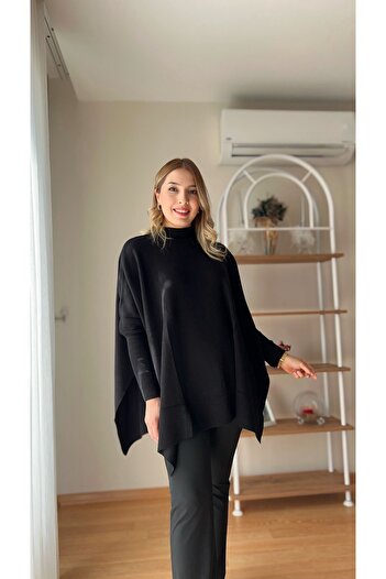 fidoş Women's Slit Poncho Sweater Oversize