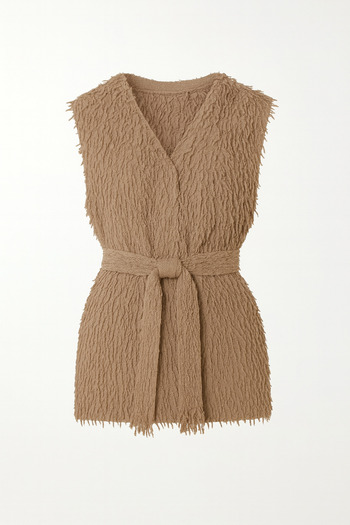 Misue Handmade Casual Tassel Belted Vest, Hijab Vest, Modern Seasonal Vest