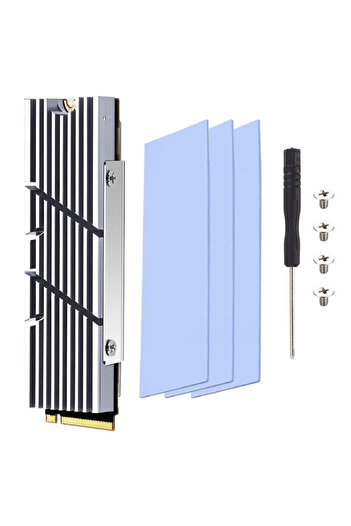Choice Silvery GPUHOLD M.2 SSD HeatSink Heat sink NVME NGFF 2280 Hard Disk Aluminum Heat Sink Radiator Ther