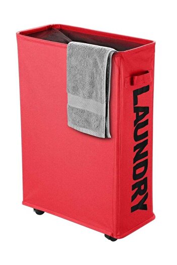 Arabest Rolling Slim Laundry Basket with Stand Foldable Waterproof Sorter and Organizer on Wheels Ta