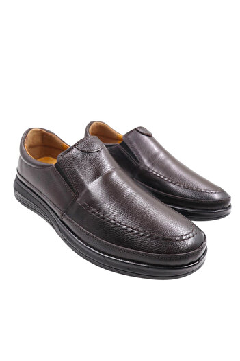 nazenintasarımlar Men's Genuine Leather Ultra Comfortable Orthopedic Gel Brown Casual Shoes