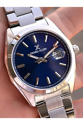 Daniel Klein Calendar Steel Strap 30 Mt Water Resistant Men's Wristwatch with Bracelet Gift