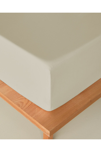 English Home Novella Premium Soft Cotton Double Elastic Fitted Sheet 160X200 cm Cream