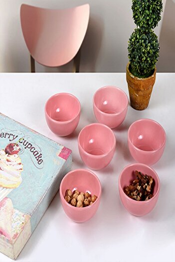 Keramika Pink Cloud Mini Μπολ Σνακ / Μπολ Σάλτσας 8 εκ. 6 Τεμάχια
