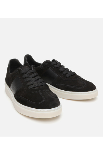 Hotiç Men's Suede Leather Black Sports Shoes