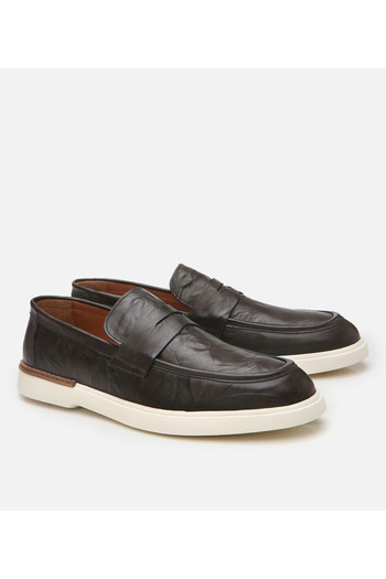 Hotiç Men's Leather Khaki Ultra Light Sole Classic Loafer