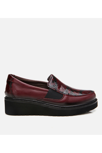 Hotiç Women's Leather Burgundy Loafer