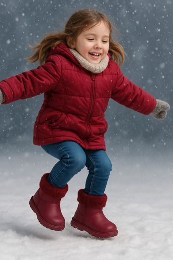 CRAFT MODA Children's Waterproof Rain & Winter Boots with Fur Inside