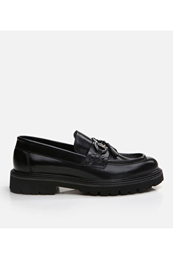Hotiç Men's Leather Black Loafer