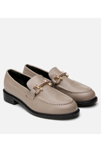 Hotiç Women's Leather Gray Loafer