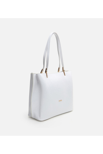 Hotiç White Genuine Leather Women's Bag