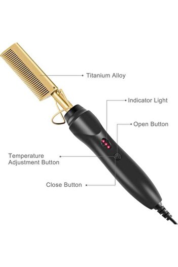 Remington 2 in 1 Hot Comb Hair Straightener,Flat Irons Straightening Wet Dry Dual Use,Electric Brush
