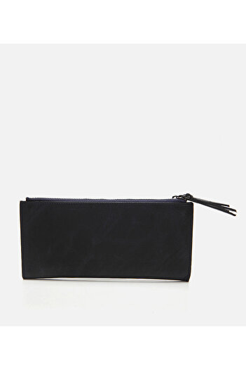 Hotiç Men's Leather Navy Blue Wallet