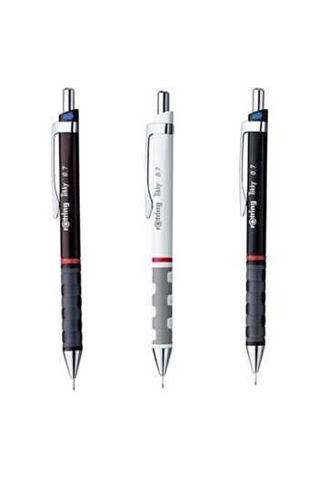 Rotring Tikky Versatil Pen 0.7 White Burgundy Black 3 Pieces Pen