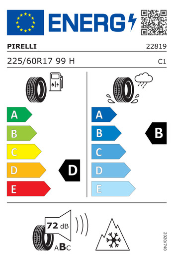 Pirelli 225/60R17 99H R-F W210 SOTTOZERO SERIE 2 (*) Üretim 2019 Oto Kış Lastiği