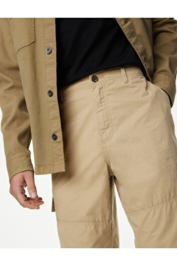 Marks & Spencer Saf Pamuklu Loose Fit Kargo Pantolon