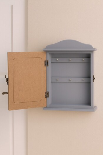 decorev Decorative Wooden Key Holder Box with Lid – Wall Hanger with Butterfly and Flower Motifs and the Text'Sweet Home'