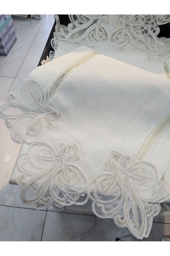KÜBRAHOME'S Gardenya Linen 5-Piece Living Room Set Ecru