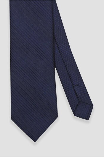 Abbate Tie 8 cm Microfiber Polyester Navy Blue Men's Patterned Tie