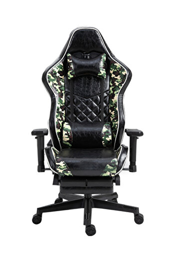 glanfen Home E-sports Gaming Chair with Foot Rest, Waist Pillow, Adjustable Pillow
