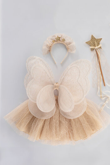 DUCA Butterfly Winged Girl's Birthday Set - 4 Pieces / 1-4 Years