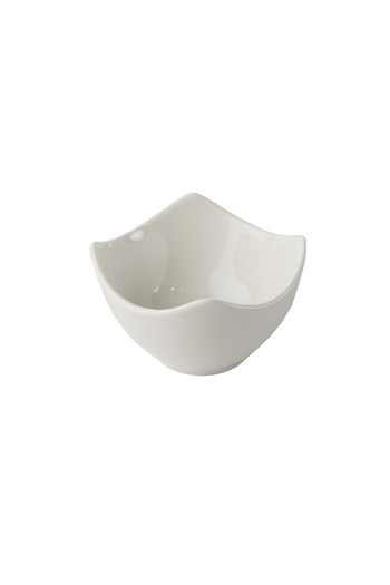 SQUALO Square (porcelain) bowl with curved edges in an elegant and modern design (12 pieces) - white 8.5x8.5x5.2 cm