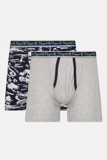 Original Penguin Men 2 Pieces Allover Print Boxer Briefs, Multicolor