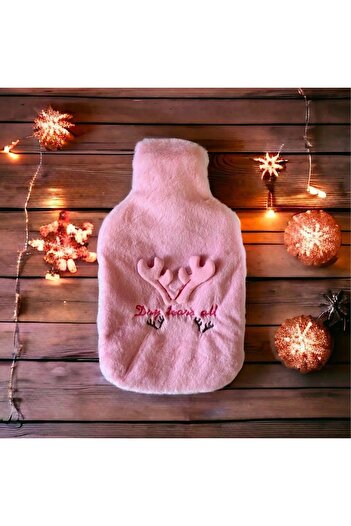 The LOG INVEST 2 Liter Deer Model Plush Covered Hot Water Bag