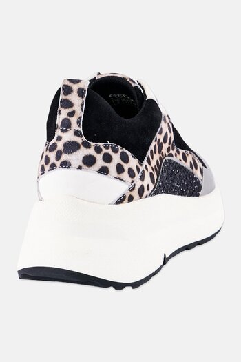 Geox Women D Backsie B Lace Up Casual Shoes, Multicolor