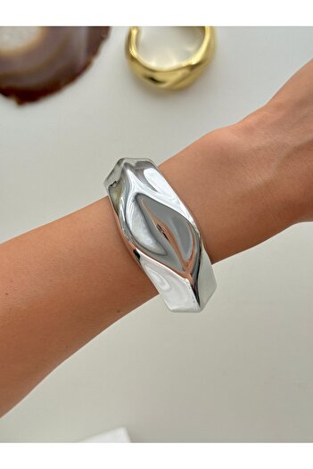 YOUES JEWELRY Women's Thick Handcuff Bracelet Acrylic Handcuff Bracelet