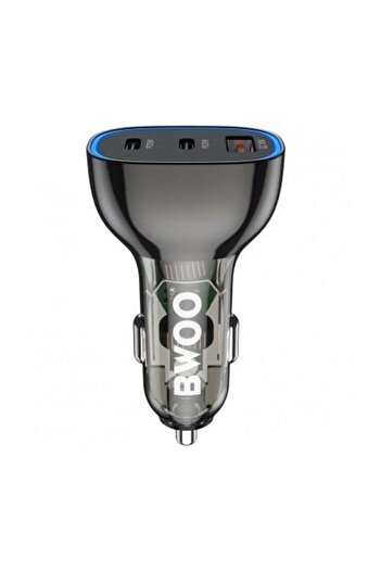 Bwoo Car Charger BO-CC96 68W 3A 1 x USB-A - 2 x USB-C Black