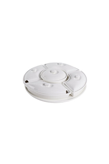 SQUALO Round 5-Compartment Porcelain Bowl - White 15.2x14.7x7 cm