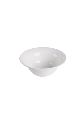 SQUALO Round porcelain bowl with an elegant and modern design - white 24.2x24.2x10.3 cm