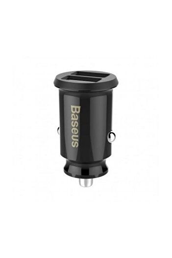 Baseus Grain Car Charger 10W 2.4A 2 x USB-A Black CCALL-ML01