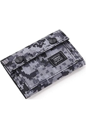 Zamo Men's Wallet Zamo®, Army Textile Material, Velcro Closure, 5 Compartments, 13x9x1.5cm, Grey Camo