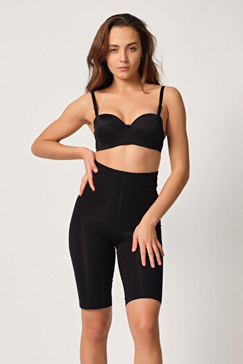 The LOG INVEST Black Emay 2923 High Waist Skeleton Long Laser Corset