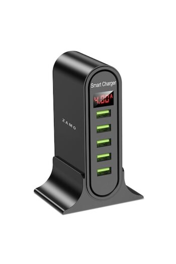 Zamo Charging Station, Zamo, Uslion, Input 100-240V, Output 5V, 4A, Digital Display, Fast Charging 20W, 5