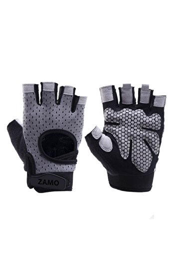 Zamo Set 2x Sports Gloves, Zamo®, for Indoor and Outdoor Activities, Breathable Material and Adjustable