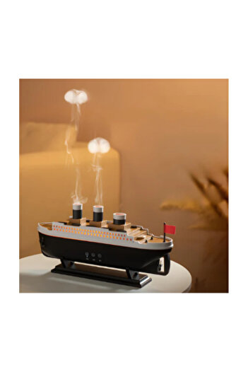 Generic Titanic Ship Humidifier | Ultrasonic Cool Mist Diffuser with LED Lights & Remote | Air Purifier
