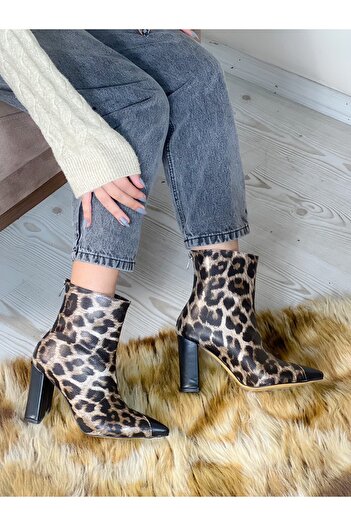 BERFONA CIZME ALLY LEOPARD NEGRE DETALIATE TAC
