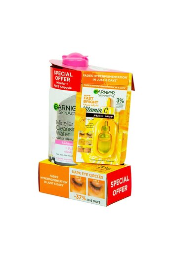 Garnier Skin Active Micellar Cleansing Water 400 ml + Fast Bright Vitamin C 1.5 ml