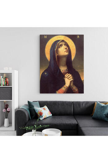 Tablouri La Comanda TLC Icon of the Lamentation of the Mother of God on Canvas On a wooden frame